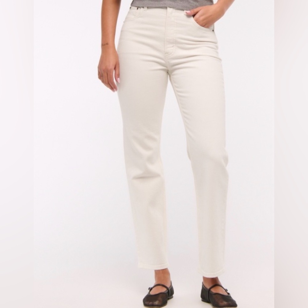 Abercrombie & Fitch Women's ultra high rise ankle straight jeans